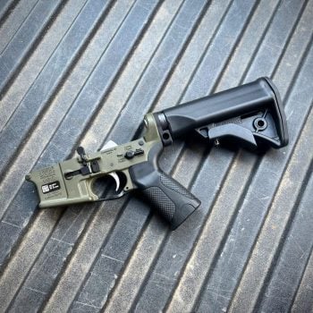 LWRC IC Forged Complete Ambidextrous Lower Receiver, OD Green