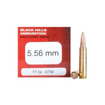 Black Hills Ammunition 5.56x45mm NATO 77 Grain Hollow Point - Box of 50
