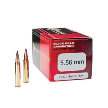 Black Hills Ammunition 5.56x45mm NATO 77 Grain Tipped Match King - Case of 500