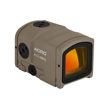Retail display photo of the Aimpoint ACRO P2 in FDE