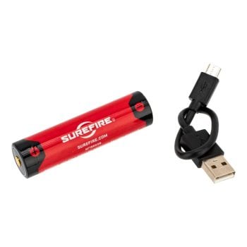 Surefire Rechargeable 18650 Battery Cell & Micro USB Charger