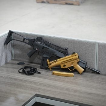 Heckler & Koch SP5K-PDW 5.83" 9mm Pistol, RAL8000 & G36 .22 Rifle Bundle