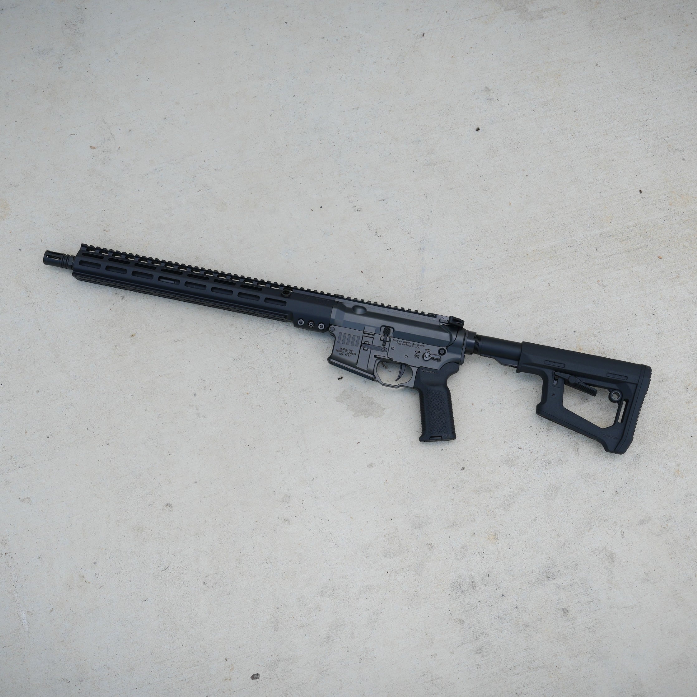 Sons of Liberty Gun Works LRF Broadsword 16" .223 Wylde SPR ARCA Rifle, Gray - Image 2